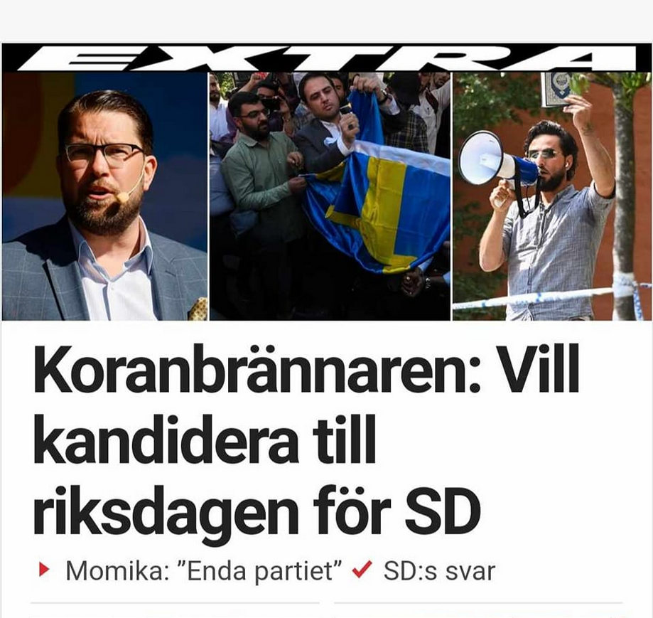 Koranbrännare Momika Vill Till Riksdagen För SD