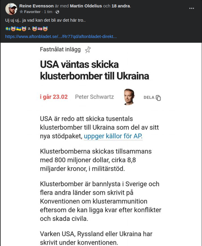 Amerikanska? Klusterbomber Till Ukraina