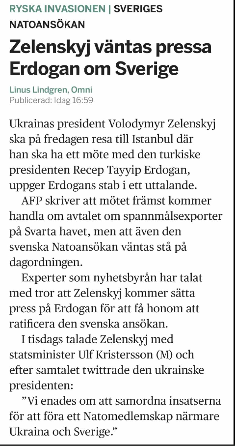 Zelensky, Erdoğan & Sverige
