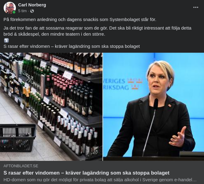 S Kräver Lagändring För Att Skydda Systembolagsmonopolet
