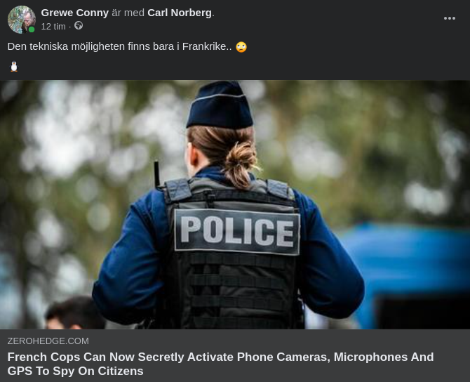 Telefonutnyttjande Franska Poliser