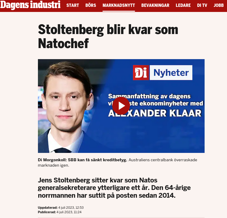 Stollenberg Kvar Som Natochef