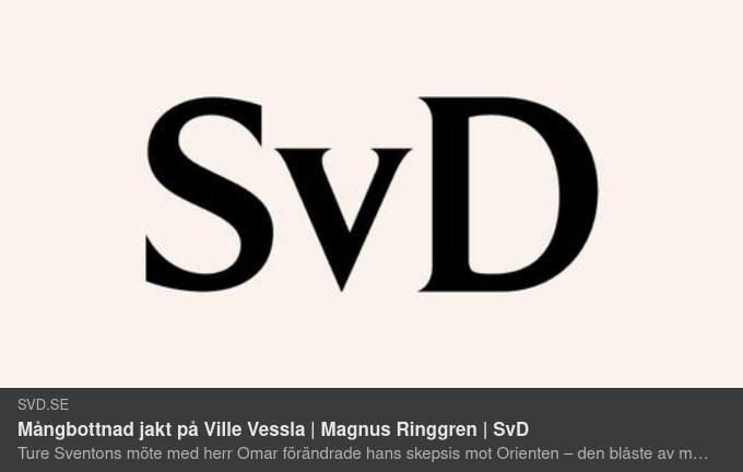 Ville Vessla I SvD
