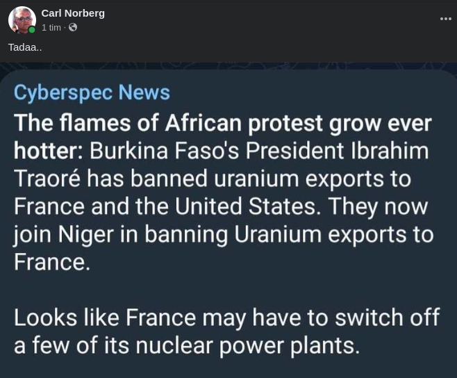 Afrikanskt Uran & Frankrike