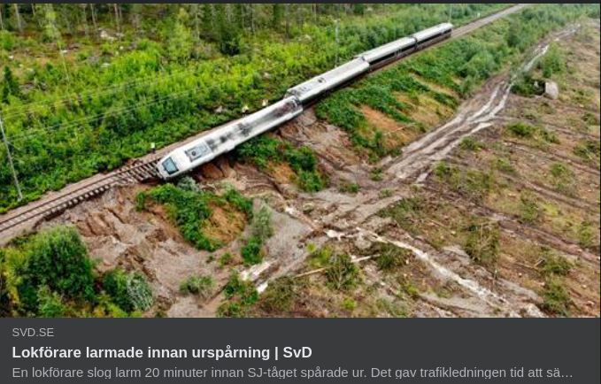 Lokförarlarm Innan Urspårning