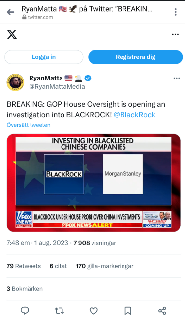 Kinesisk Tillgångsinvesterande Blackrock Undersöks