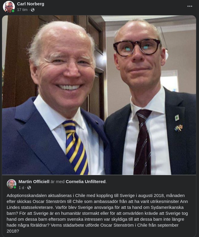 Chile-Städande Oscar Stenström