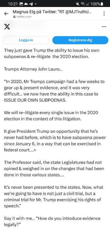 Nu Juridisk Möjligt För Trump