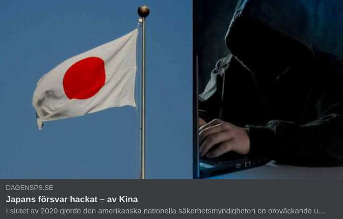 Japans Försvar Hackat Av Kina & Upptäckt Av USA
