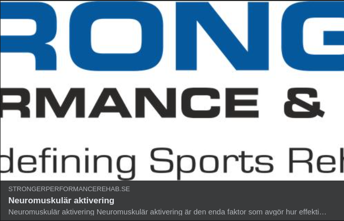 Neuromuskulär Aktivering