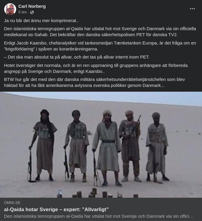 Sverigehotande al-Qaida