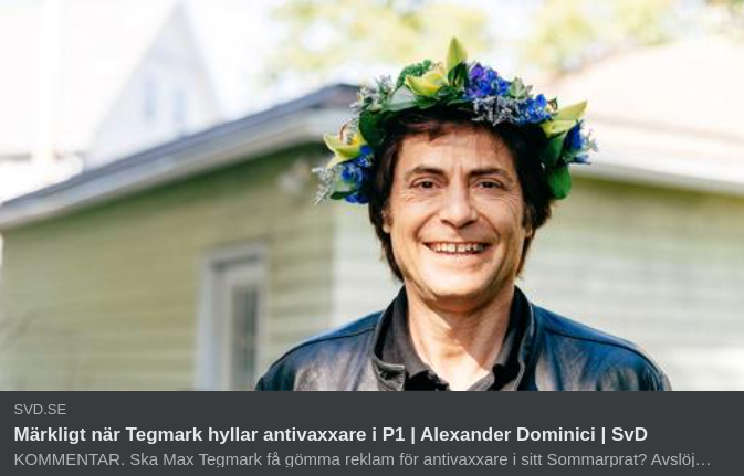 Tegmarksmärkligt I SvD