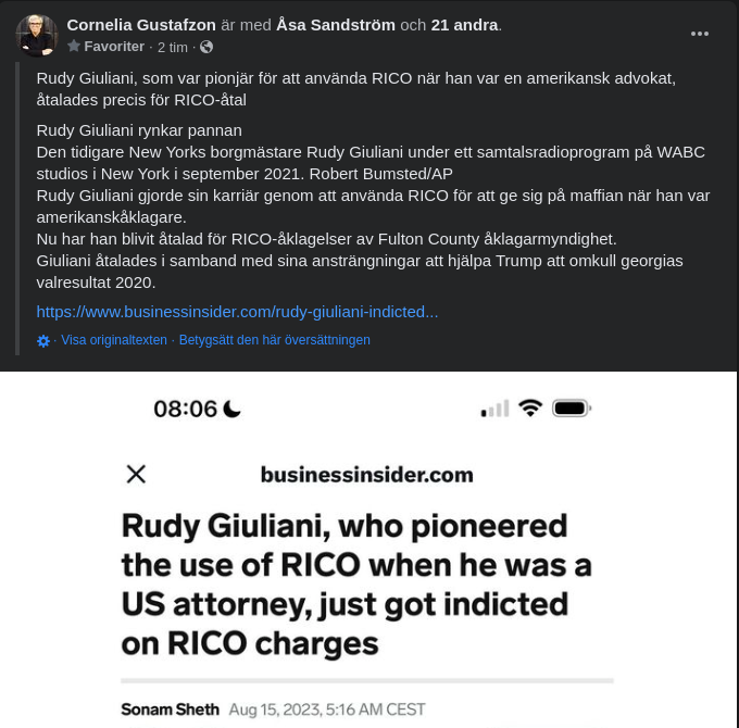 Giuliani RICO-Åtalad