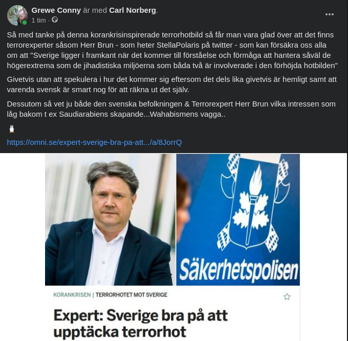 Terrorexpert Hans Brun Om Svensk Framkant
