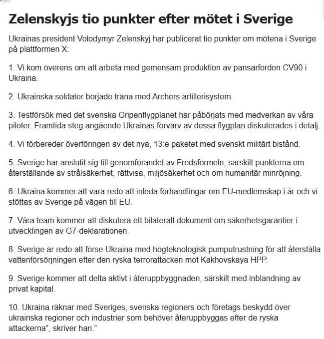 10 Punkter Från Zelensky