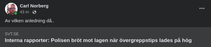 Anledning För Lagbrytande Polis?