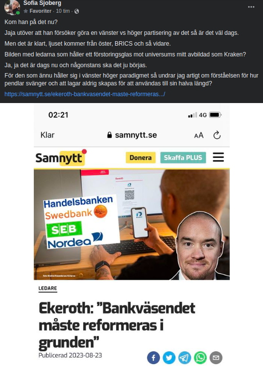 Bankreformsivrare Ekeroth..