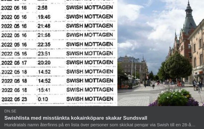 Sundsvallsskakande Swishlista