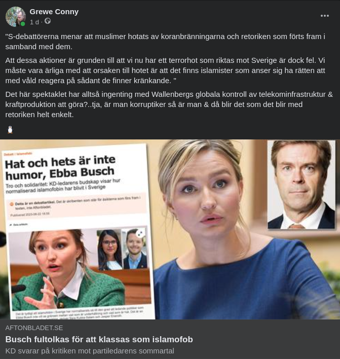 Islamister & Korruptiker Utan Global Wallenbergskontroll