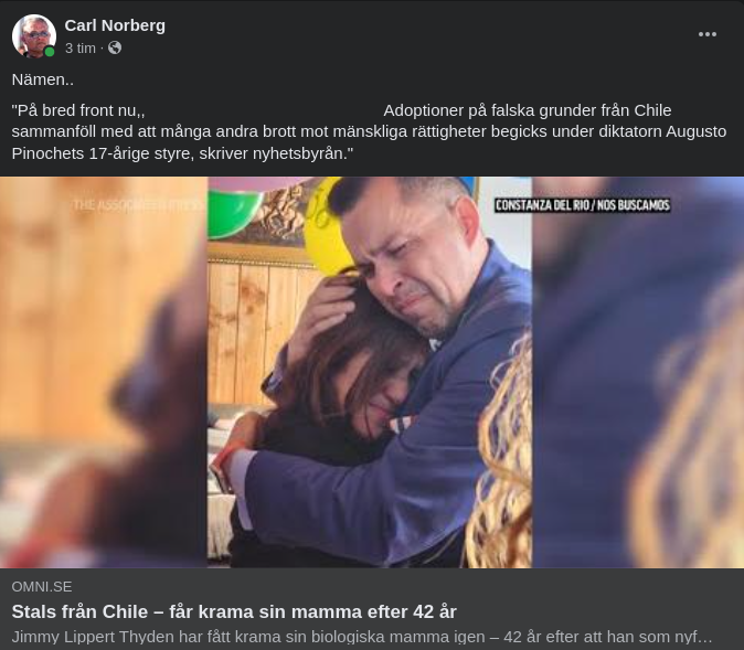 Gammal Barnstöld I Chile