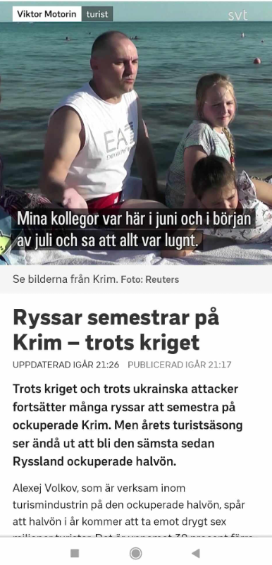 Krimsemestrande Ryssar