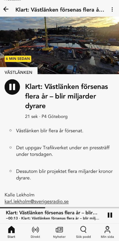 Västlänken - Förseningar & Miljardfördyringar