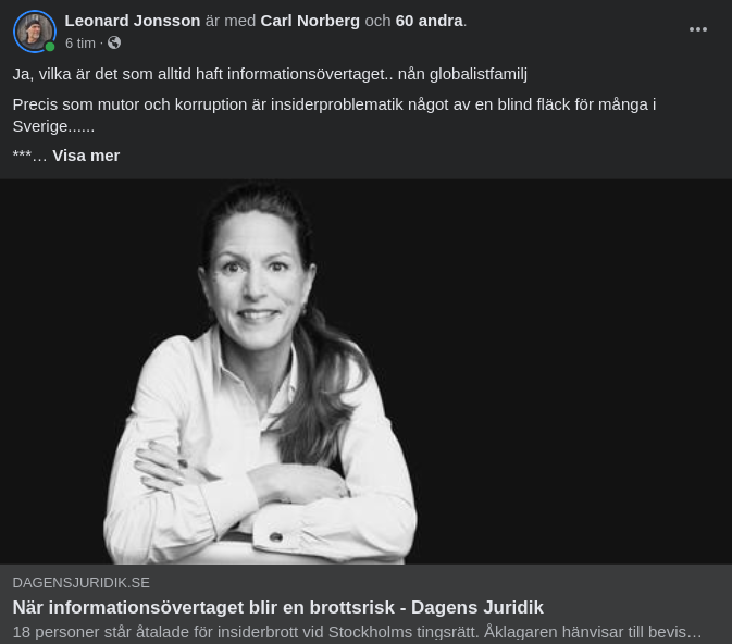 Brottsriskerande Informationsövertag