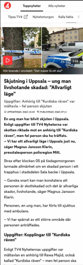 Rävig Uppsala-Skjutning