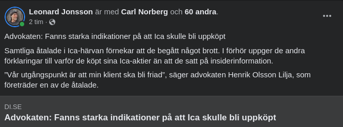 ICA-Åtalade Nekar Till Brott