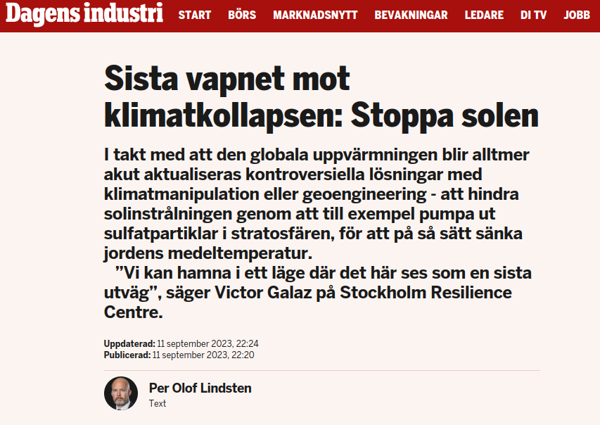 Solstoppande Klimatåtgärder