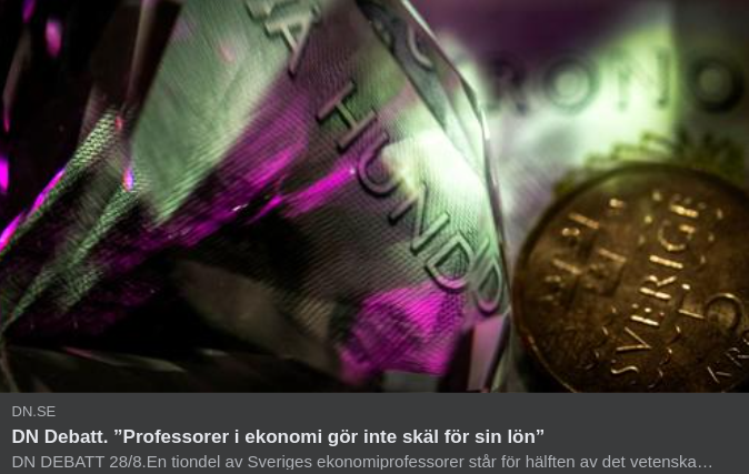 Oförtjänta Ekonomiprofessorer I DN
