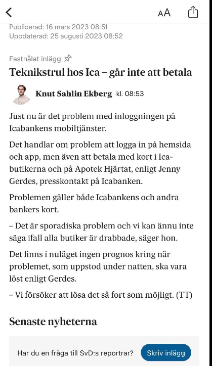 Uppdateringsartikel