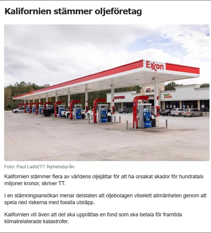 Oljeföretag Stämda I Kalifornien