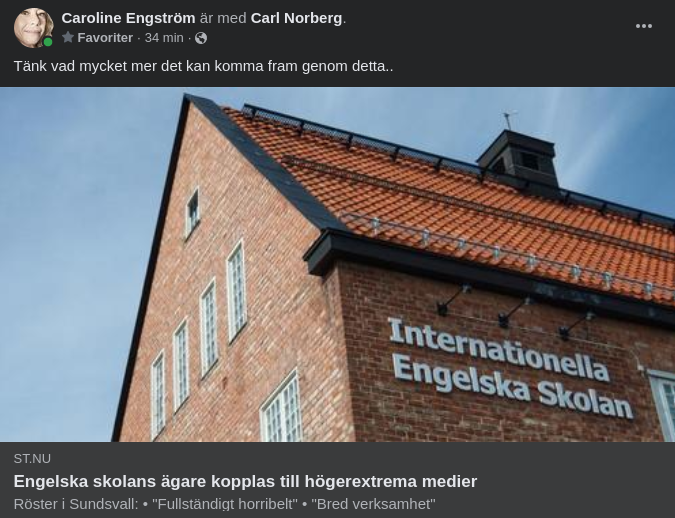 Engelska Skolan & Högerextrema Medier