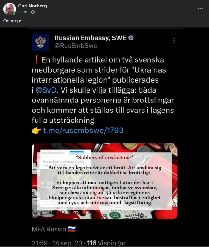 Hyllade I SvD - Brottslingar Enligt Rysk & Internationell Lagstiftning