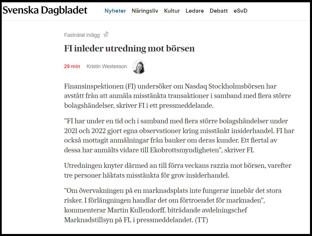 Fönstergläntande Razzia För FI