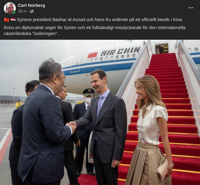 Syriskt Presidentbesök I Kina