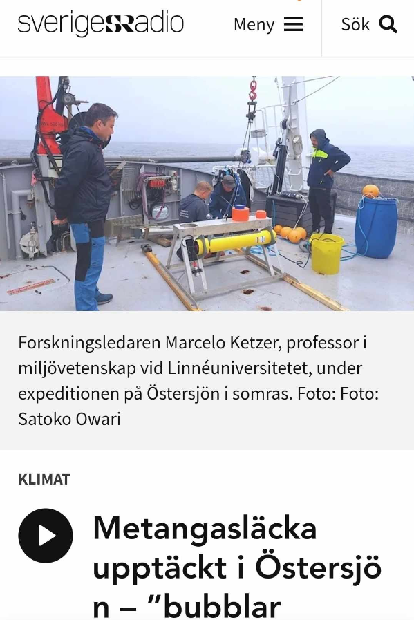 Metangasbubblande Landsortsdjup