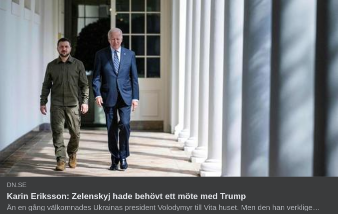 Zelensky Behöver Trump I DN