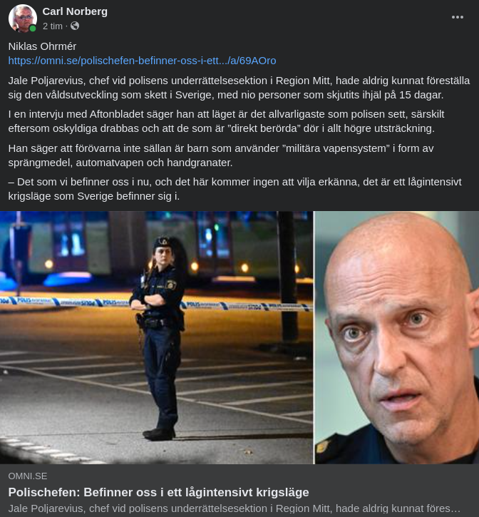 Lågintensivt Krislägeseende Polischef