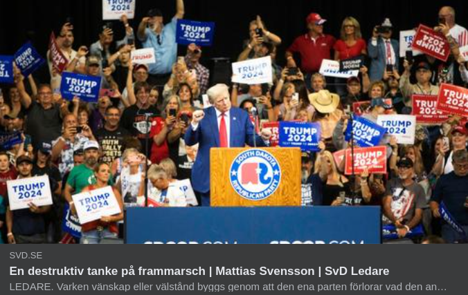 SvD Accentuerar Enfaldens Närvaro