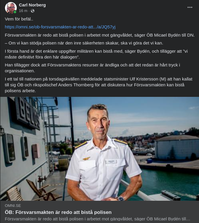 Polisbiståenderedo Försvarsmakt