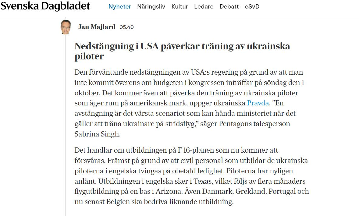Pilotträningspåverkande Nedstängning