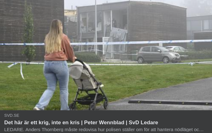 Krig, Inte Kris I SvD