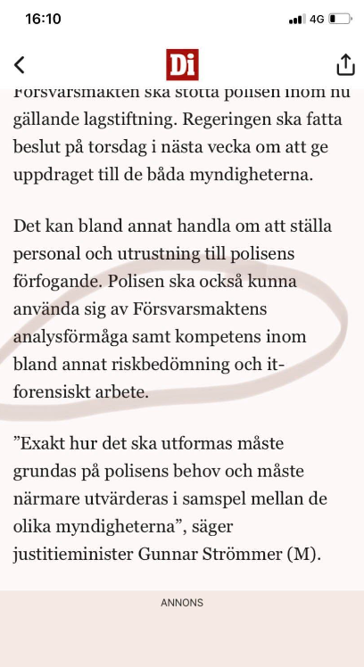 Polisanvändning Av Försvarsmaktsförmågor & Kompetens