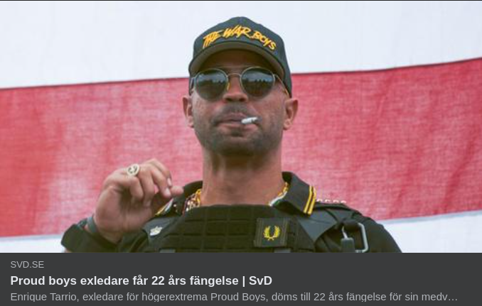 22 Års Fängelse För Proud Boy