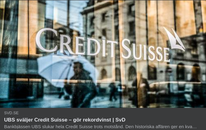 Försvinnande Credit Suisse