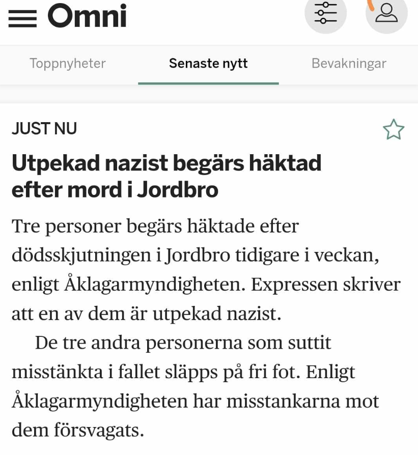 Nazistutpekad Häktad Efter Jordbro-Mord