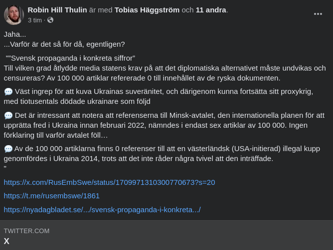 Svensk Propaganda I Siffror