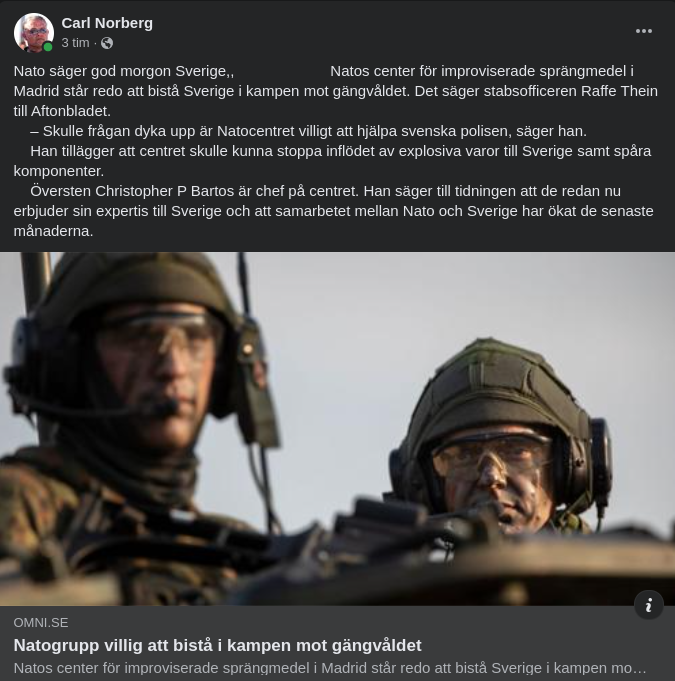 Gängvåldshjälpsvilligt Nato